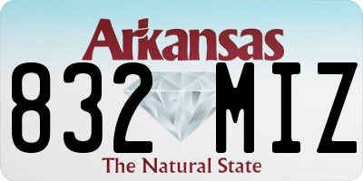AR license plate 832MIZ