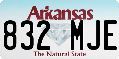 AR license plate 832MJE