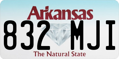 AR license plate 832MJI