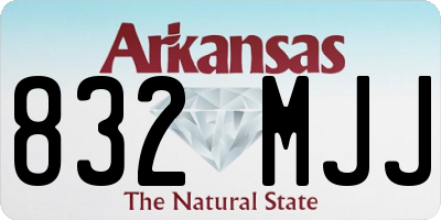 AR license plate 832MJJ