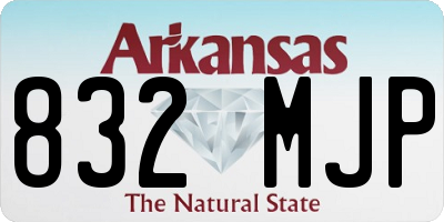 AR license plate 832MJP