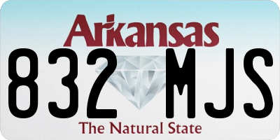 AR license plate 832MJS