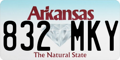 AR license plate 832MKY
