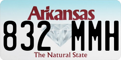 AR license plate 832MMH