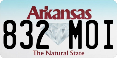 AR license plate 832MOI