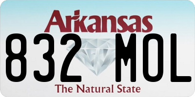 AR license plate 832MOL