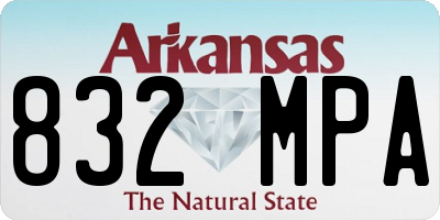 AR license plate 832MPA