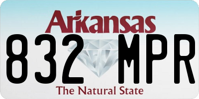 AR license plate 832MPR