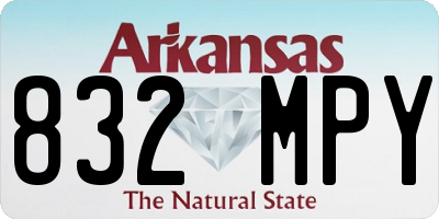 AR license plate 832MPY