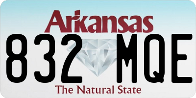 AR license plate 832MQE
