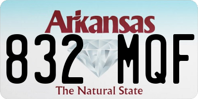 AR license plate 832MQF