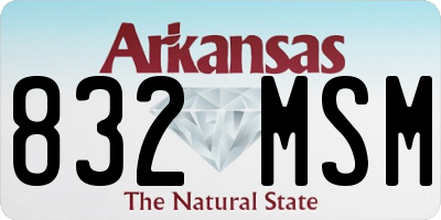 AR license plate 832MSM