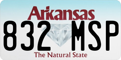 AR license plate 832MSP