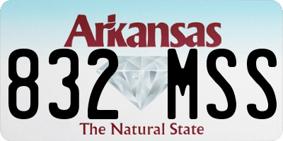 AR license plate 832MSS