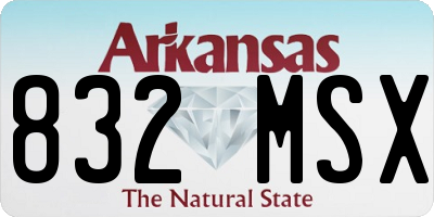 AR license plate 832MSX