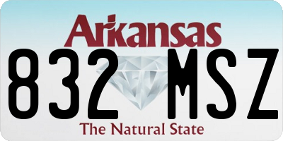 AR license plate 832MSZ