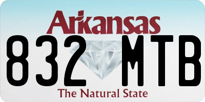 AR license plate 832MTB