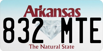 AR license plate 832MTE