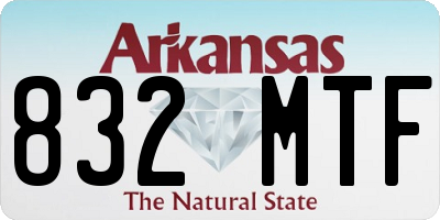 AR license plate 832MTF