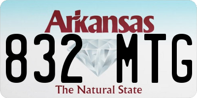 AR license plate 832MTG