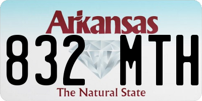 AR license plate 832MTH