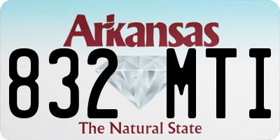 AR license plate 832MTI