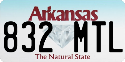 AR license plate 832MTL