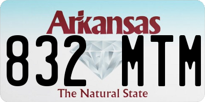 AR license plate 832MTM