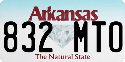 AR license plate 832MTO