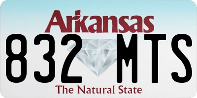 AR license plate 832MTS