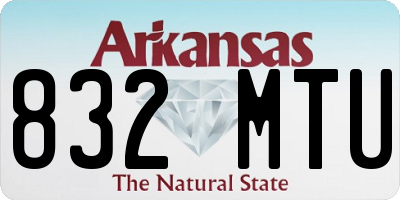 AR license plate 832MTU