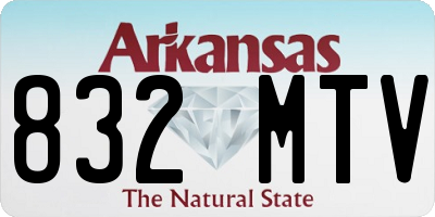 AR license plate 832MTV