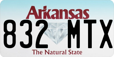 AR license plate 832MTX