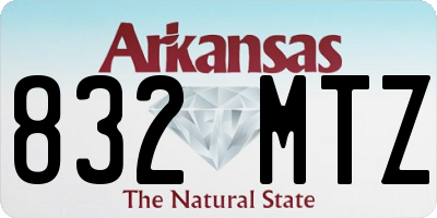 AR license plate 832MTZ