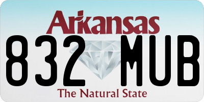 AR license plate 832MUB