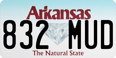 AR license plate 832MUD