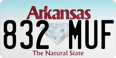AR license plate 832MUF