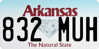 AR license plate 832MUH