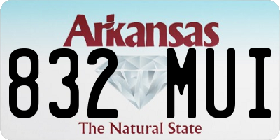 AR license plate 832MUI