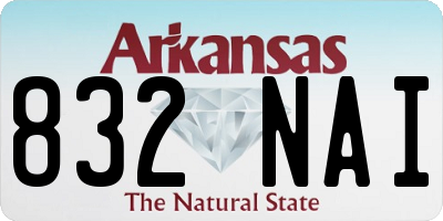 AR license plate 832NAI