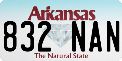 AR license plate 832NAN
