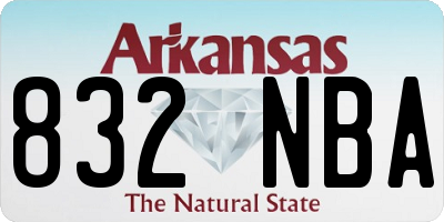 AR license plate 832NBA