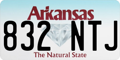 AR license plate 832NTJ