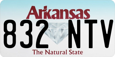 AR license plate 832NTV
