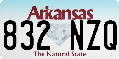 AR license plate 832NZQ