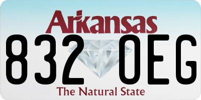 AR license plate 832OEG