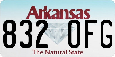 AR license plate 832OFG