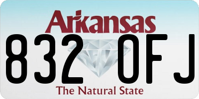 AR license plate 832OFJ