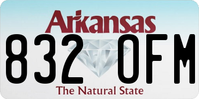 AR license plate 832OFM
