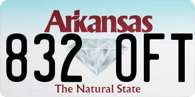 AR license plate 832OFT